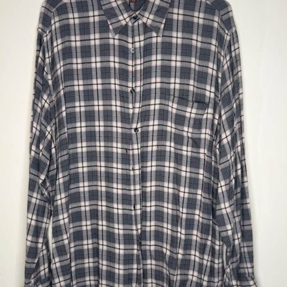 Tasso Elba Plaid Button Up Shirt XXL